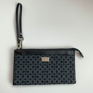 New Coach Accordion Zip Wallet, Black